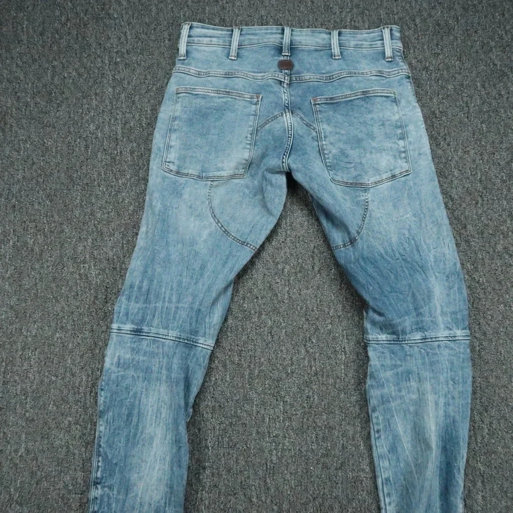 G Star Jeans Mens 31x34 Blue 5620 3D Zip Knee Skinny Light Wash